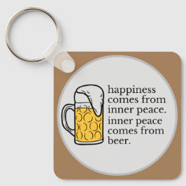 Glück ist Bier Funny Zitat Word Kunst Schlüsselanhänger