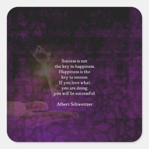 Glück ist der Schlüssel zum Erfolg Quadratischer Aufkleber