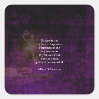 Glück ist der Schlüssel zum Erfolg Quadratischer Aufkleber
