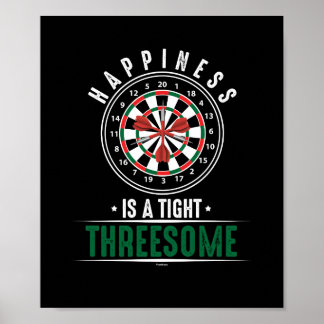 Glück ist ein dreiseitiger Darts Player Poster