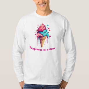 Glück ist ein Eiscreme-Knochen T-Shirt