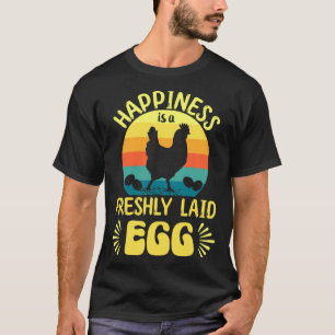Glück ist ein frisch gelegtes Ei Hühner Regenboge T-Shirt