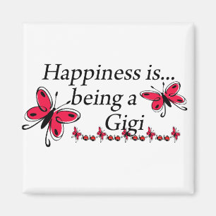 Glück ist ein Gigi SCHMETTERLING Magnet