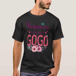 Glück ist ein Gogo für Frauen Blumendekor T-Shirt