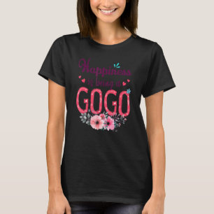 Glück ist ein Gogo für Frauen Blumendekor T-Shirt