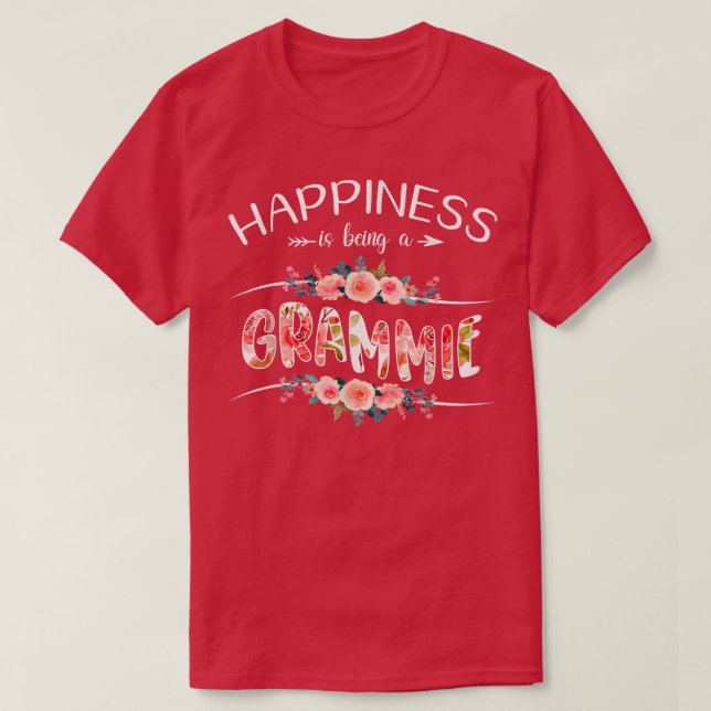 Glück ist ein Grammie Frauen Blume Dekoration Gr T-Shirt (Design vorne)