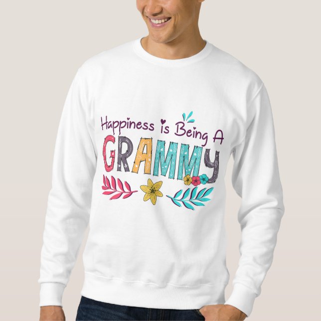 Glück ist ein Grammy Floral Decoration Gran Sweatshirt (Vorderseite)