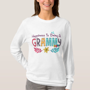 Glück ist ein Grammy Floral Decoration Gran T-Shirt