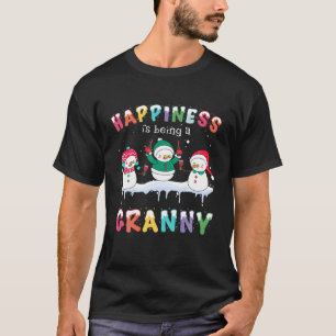 Glück ist ein Granny Funny Snowman Wein Chr T-Shirt