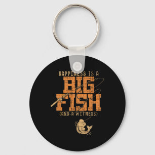 Glück Ist Ein Großer Fisch Und Ein Zeuge - Angler Schlüsselanhänger