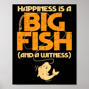 Glück ist ein großer Zeuge Fisch Funny Fishing Men Poster
