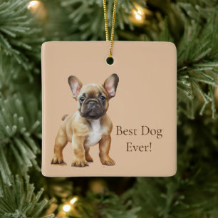 Glück ist ein Hund Keramikornament