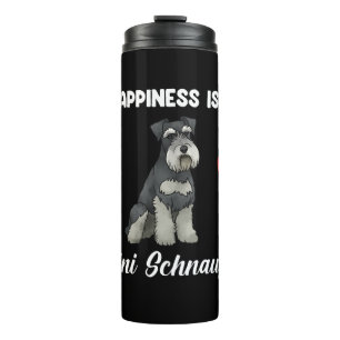 Glück ist ein kleiner Schnauzer Thermosbecher