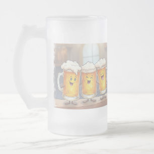Glück ist ein kleines Bier Mattglas Bierglas