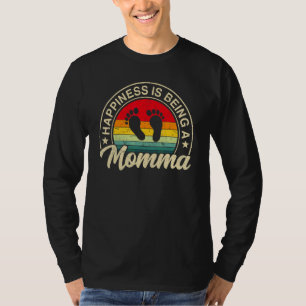 Glück Ist Ein Mamma Frauen Vintage Dekor Mama T-Shirt