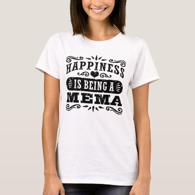 Glück ist ein Mema T-Shirt (Vorderseite)