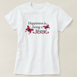 Glück ist ein Memaw SCHMETTERLING T-Shirt