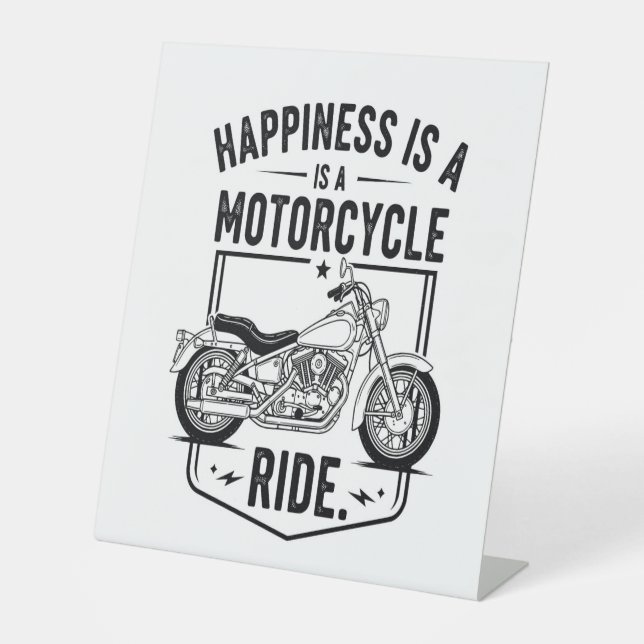Glück ist ein Motorradfahrer.jpg Sockelschild (Vorderseite)