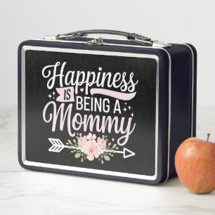 Glück ist ein Muttertag der Mama-Blumenmutter Metall Brotdose