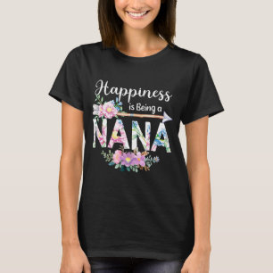 Glück ist ein Nana Women Blume Dekor Grand T-Shirt