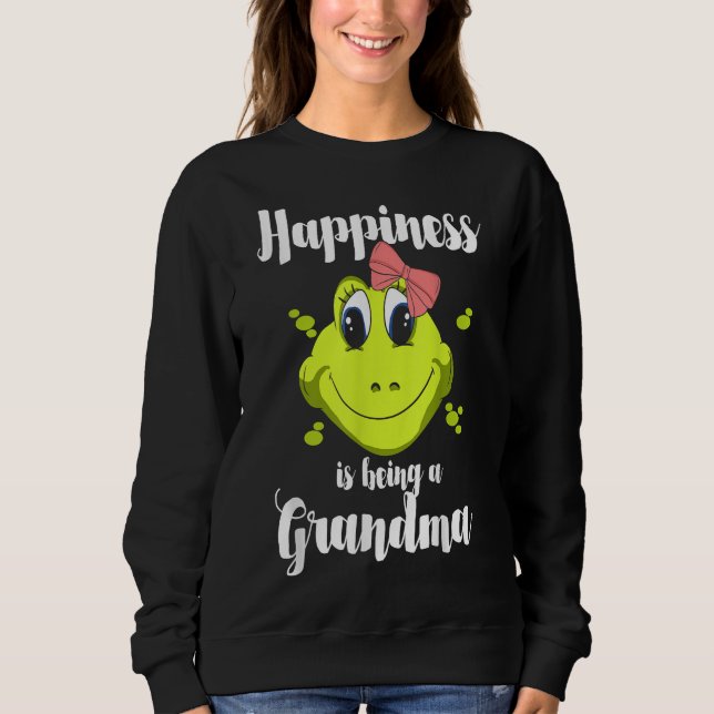 Glück ist ein Oma Frog Lover Großmeister MP . Sweatshirt (Vorderseite)