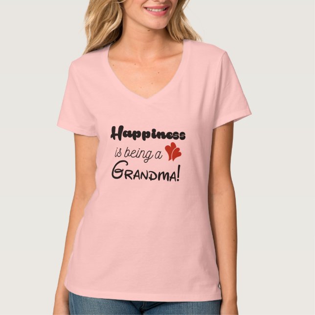 Glück ist ein Oma sein T-Shirt (Vorderseite)