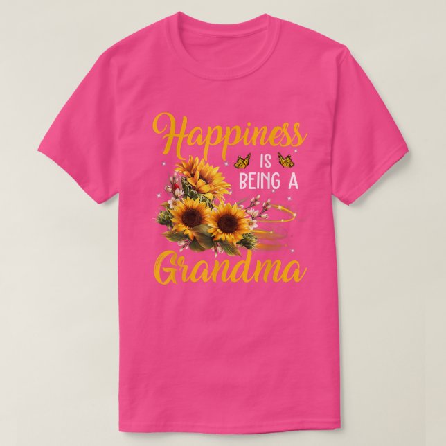 Glück ist ein Oma Shirt Sunflower Lover (Design vorne)