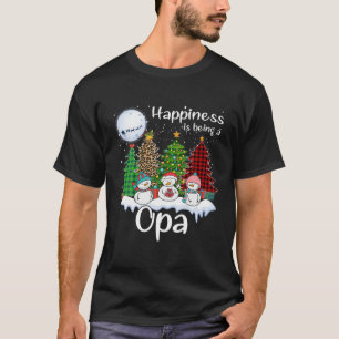 Glück ist ein Opa Weihnachtsbaum Leopard Pl T-Shirt