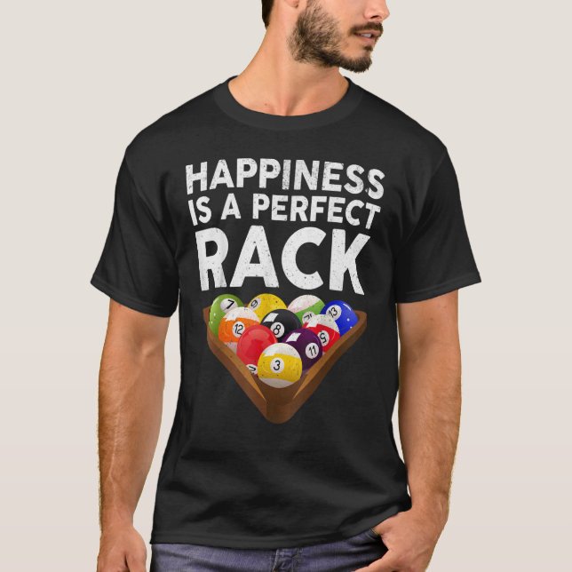 Glück ist ein perfekter Rack Billard Pool T-Shirt (Vorderseite)