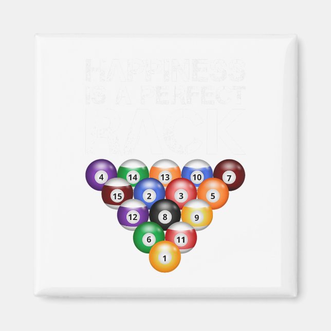 Glück ist ein perfekter Rack perfekt Rack Billard Magnet (Vorne)
