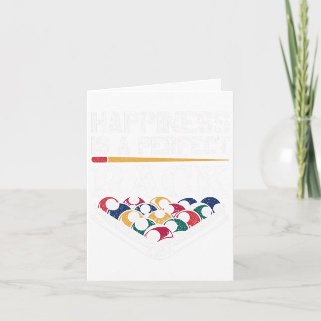 Glück ist ein perfekter Rack Pool Player Billard B Karte (Vorderseite)