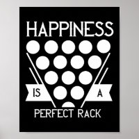 Glück ist ein perfekter Rack Pool Player Billard