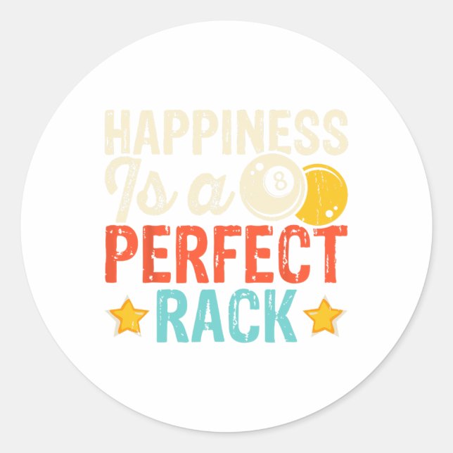 Glück ist ein perfektes Rack 3 Runder Aufkleber (Vorderseite)