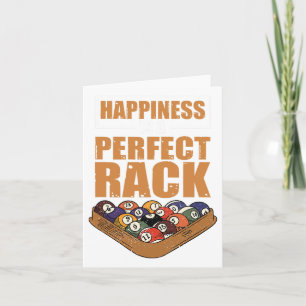 Glück ist ein perfektes Rack Billard Spiel Lover B Karte