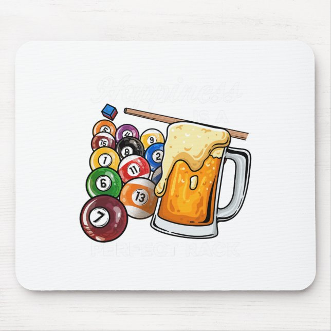 Glück ist ein perfektes Rack I Pool Billard Playe Mousepad (Vorne)