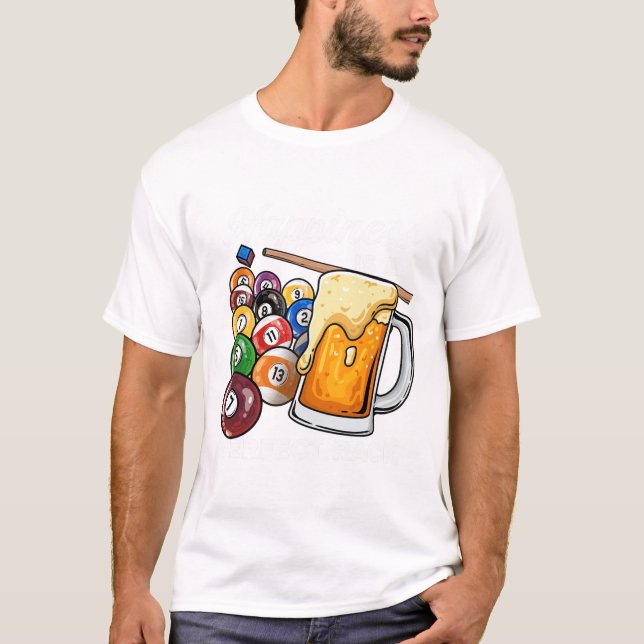 Glück ist ein perfektes Rack I Pool Billard Playe T-Shirt (Vorderseite)