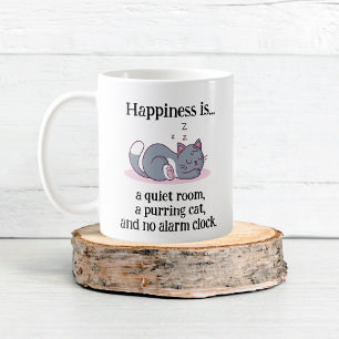 Glück ist... ein ruhiger Raum, eine Katze und kein Kaffeetasse