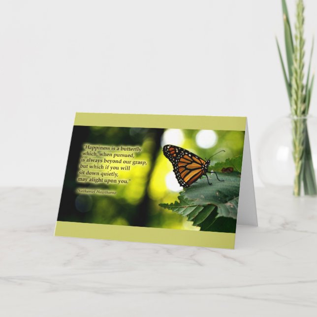 Glück ist ein Schmetterling Karte (Vorderseite)