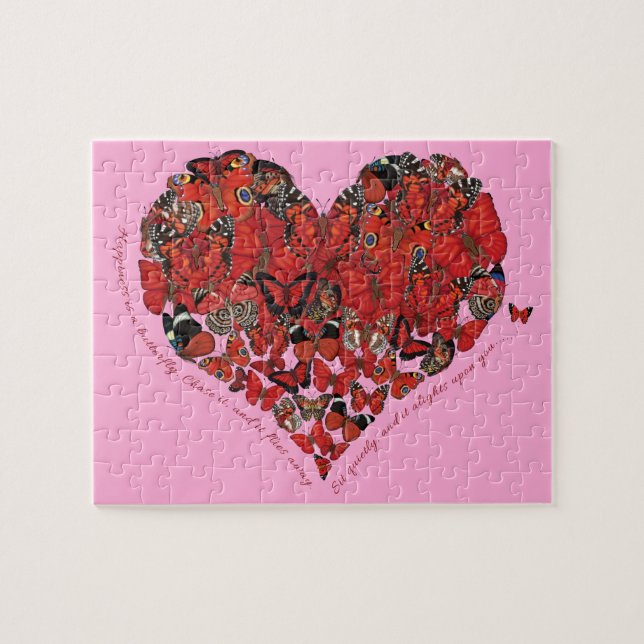 Glück ist ein Schmetterling Puzzle (Horizontal)