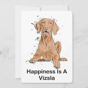 Glück ist ein Vizsla Einladung