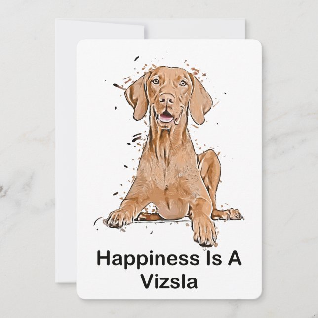 Glück ist ein Vizsla Einladung (Vorderseite)