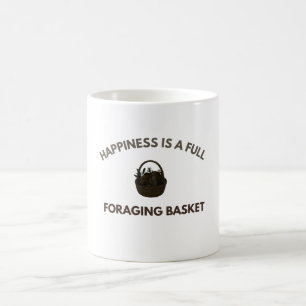 Glück ist ein voller Sammelbeutel Pilzsammler Kaffeetasse