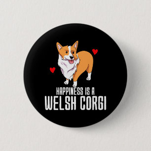 Glück ist ein walisischer Corgi Button