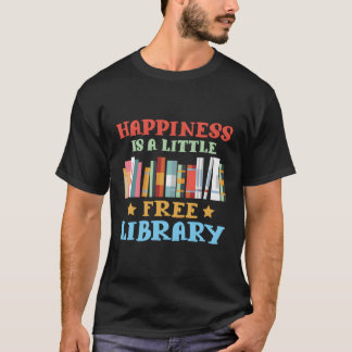 Glück ist eine kleine kostenlose Bibliothek, die i T-Shirt