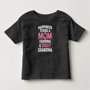 Glück ist eine Mama Großes Oma Funny Geschenk Kleinkind T-shirt