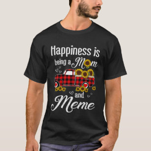 Glück ist eine Mama und Meme Sonnenblumenwagen T-Shirt