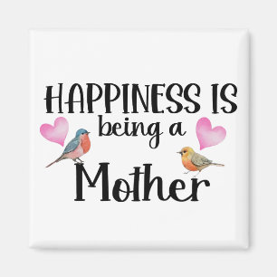 Glück ist, eine Mutter zu sein Vögel Herz Mama Ges Magnet