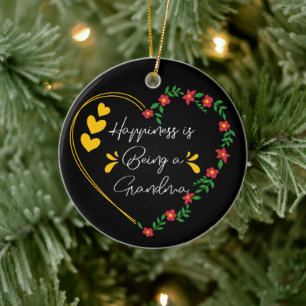 Glück ist eine Oma Niedliche neue Großmutter Keramik Ornament