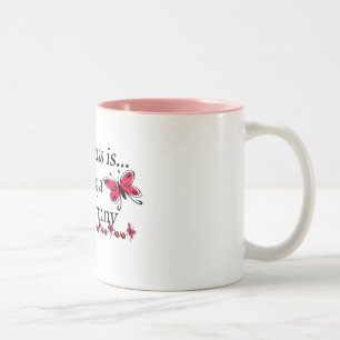 Glück ist, eine Oma SCHMETTERLING zu sein Zweifarbige Tasse