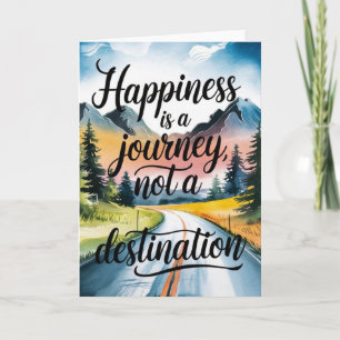 "Glück ist eine Reise" Inspirationskarte Karte